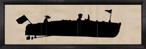 Runabout Silhouette framed art print