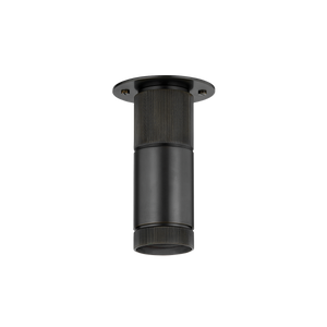 Dighton Flush Mount in dark bronze shown from a second angle to highlight the shade profile and mounting canopy.