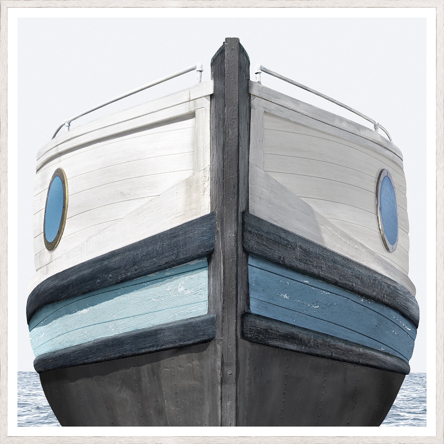 Seaworn Bows IV — figurative fine art print in cool tones at Laurie Yapp Home