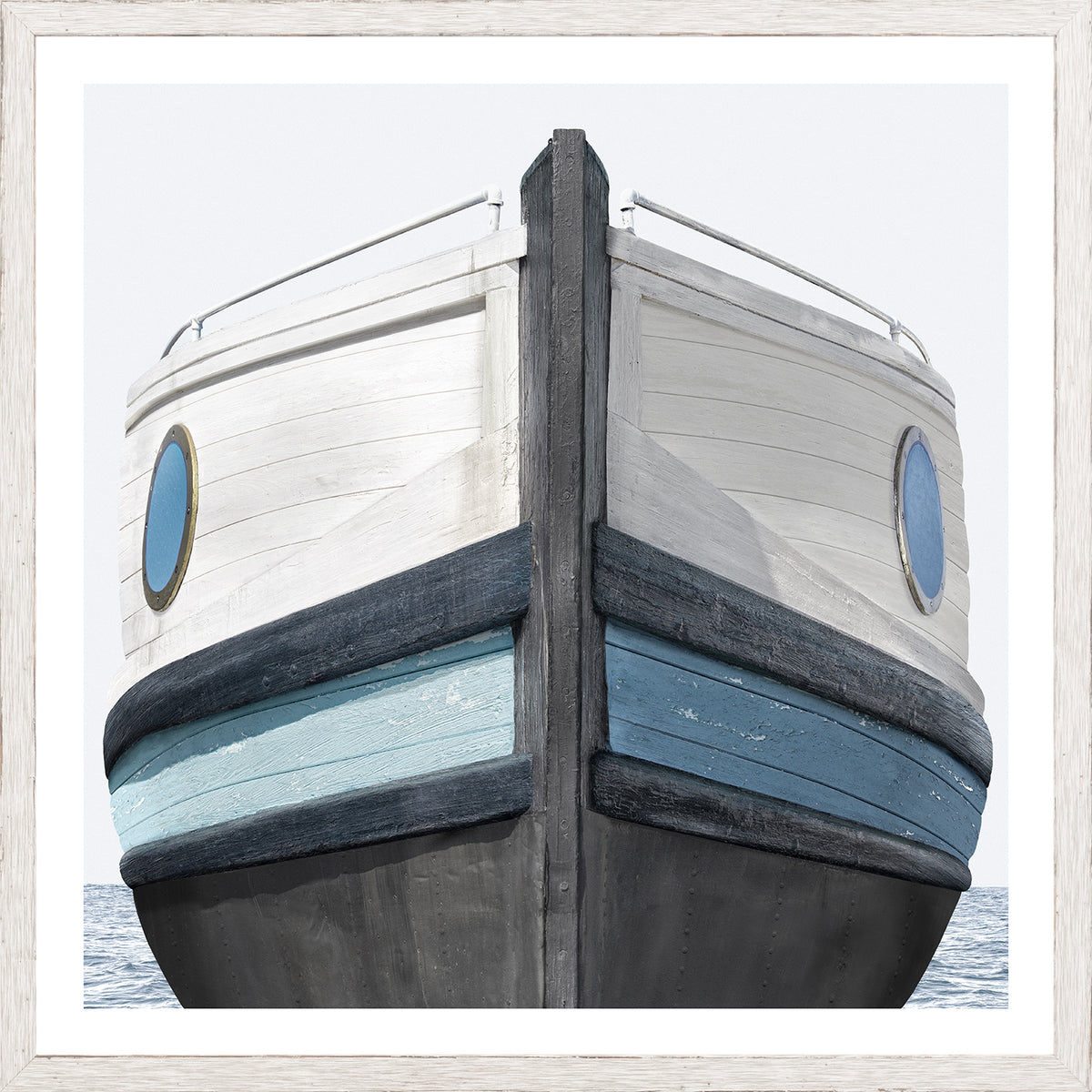Seaworn Bows IV — figurative fine art print in cool tones at Laurie Yapp Home