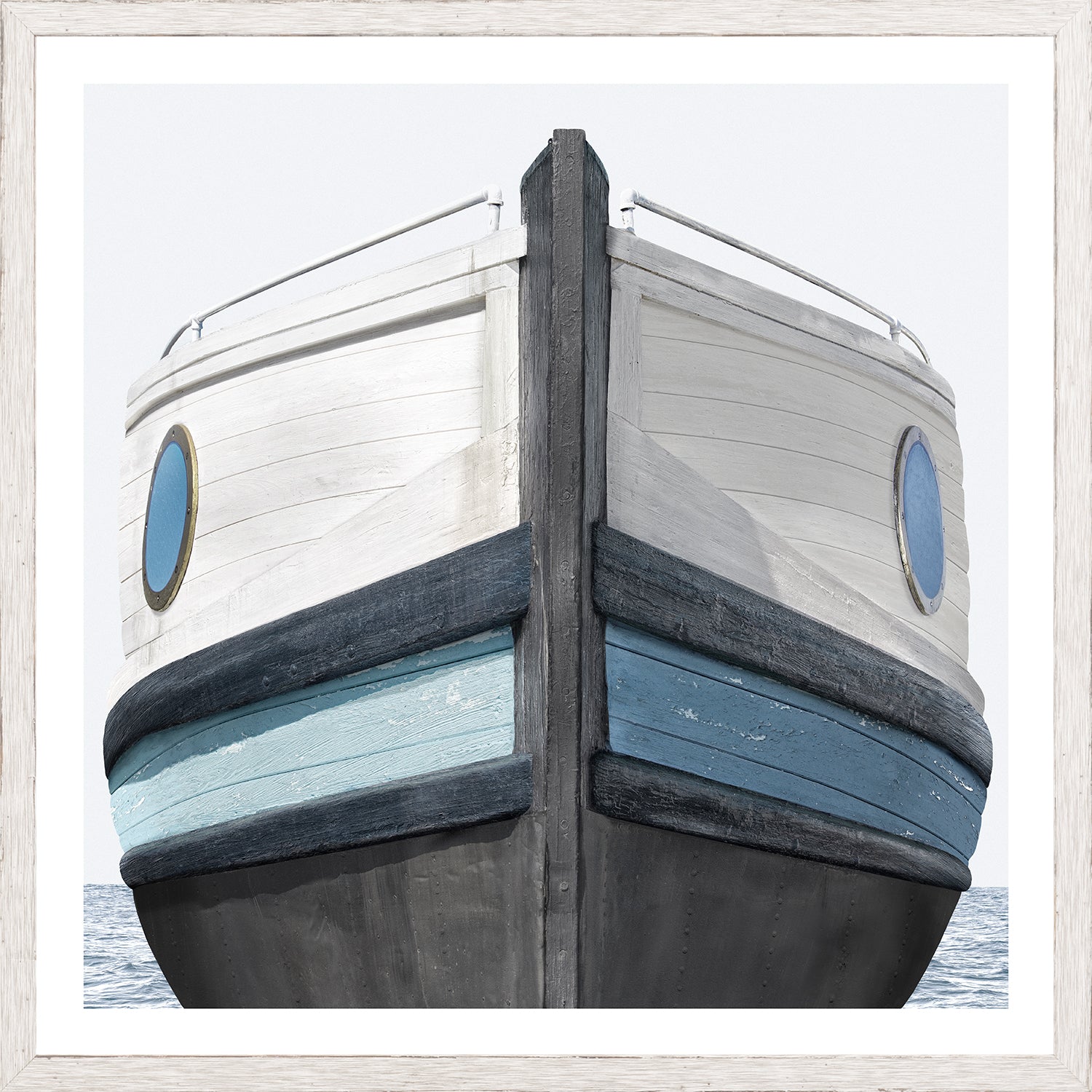 Seaworn Bows IV — figurative fine art print in cool tones at Laurie Yapp Home