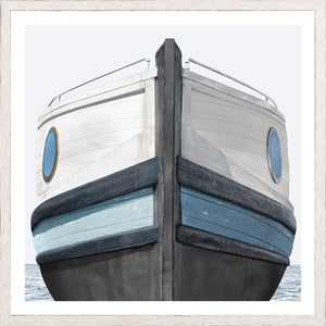 Seaworn Bows IV — figurative fine art print in cool tones at Laurie Yapp Home