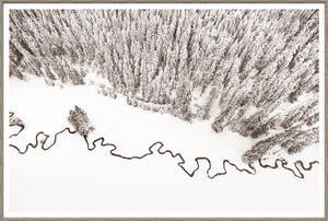 Aerial Stream Line I framed art print