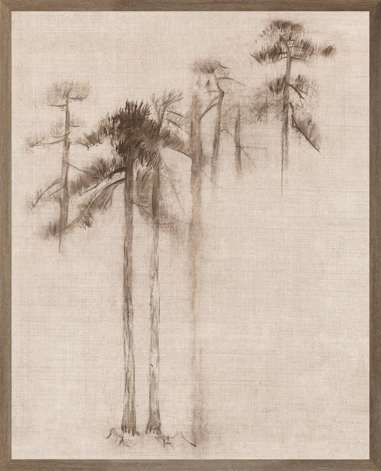 Ink Wash Pines Ii framed art print