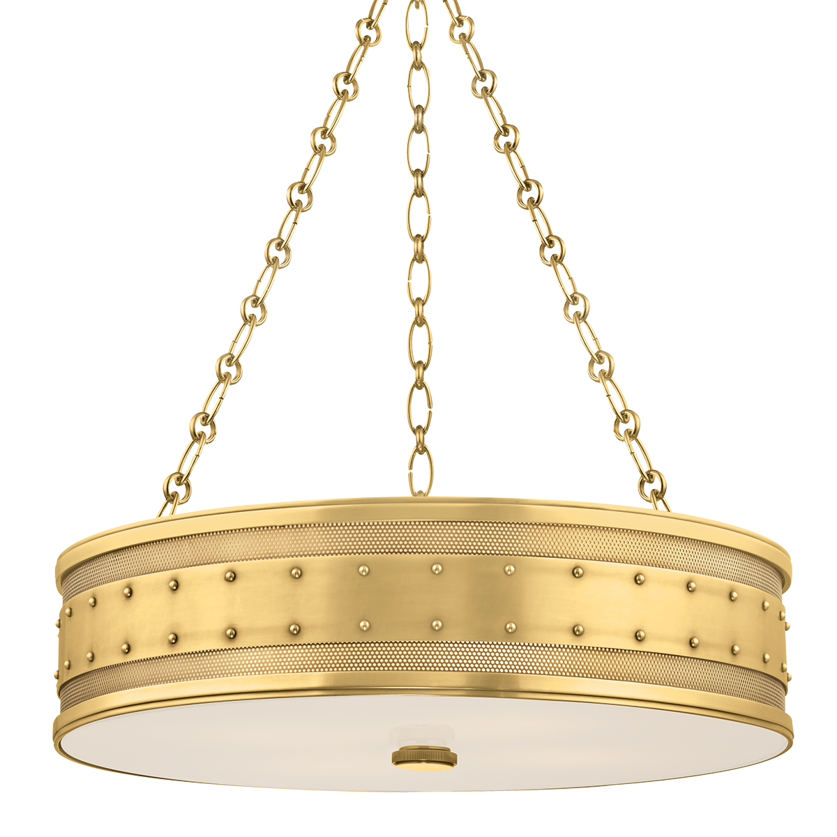 Gaines Chandelier 22" in aged brass — a Hudson Valley chandelier for dining rooms, entries, and living rooms at Laurie Yapp Home.