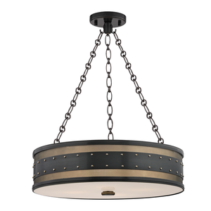 Gaines Chandelier 22" shown from a second angle to highlight the frame, arms, and shade detail.