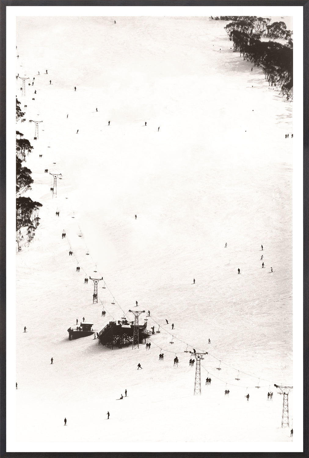 Ski Lift C 1966 framed art print