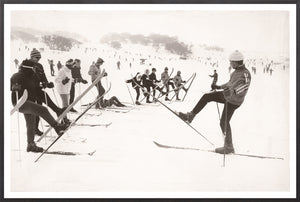 Ski Instruction C 1966 framed art print
