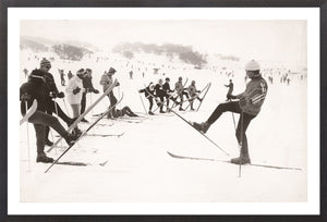 Ski Instruction C 1966 framed art print
