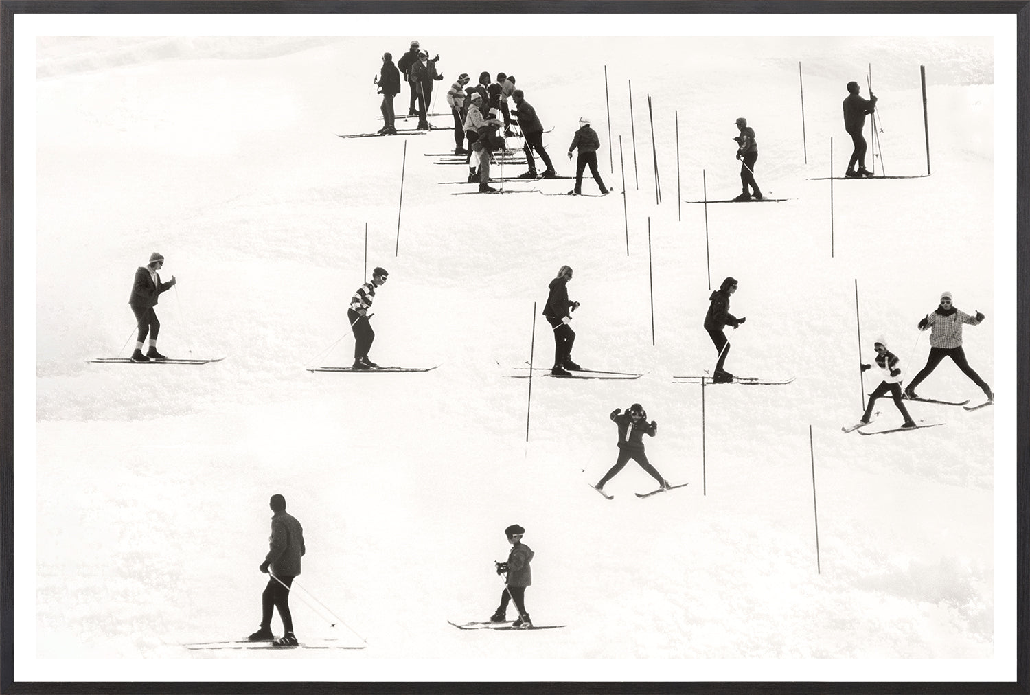 Ski Lesson I C 1966 framed art print