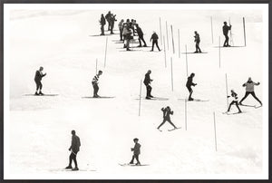 Ski Lesson I C 1966 framed art print