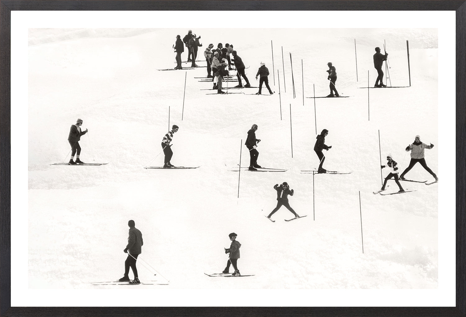Ski Lesson I C 1966 framed art print