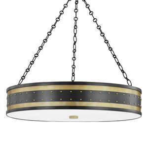 Gaines Chandelier 30" shown from a second angle to highlight the frame, arms, and shade detail.
