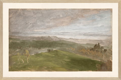 53 × 35 cm – Sous cadre en verre, cadre en bois clair