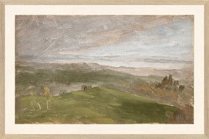 Hudson River School – Summer View, Hudson Valley C. 1870 framed art print, 21 × 14 in