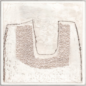 Encaustic Neutrals IV — abstract fine art print shown from another angle