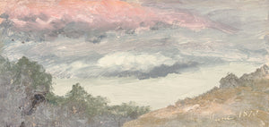 Hudson River School – Clouds Over Church’s Farm C. 1870 — nature and landscape fine art print in cool tones at Laurie Yapp Home