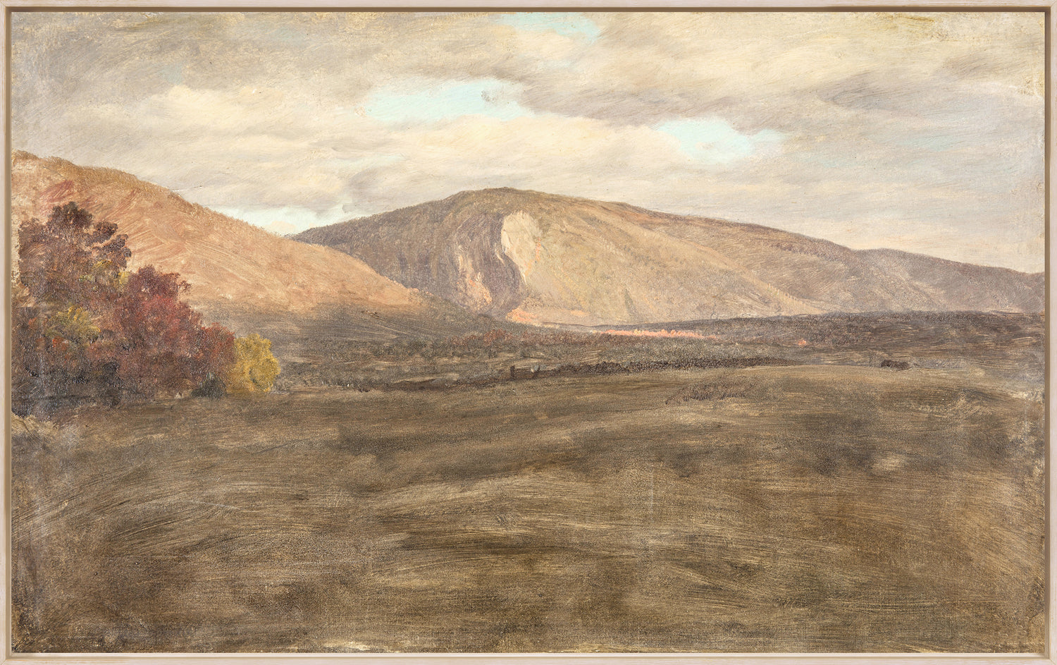 Hudson River School – Mt. Katahdin C. 1870 — nature and landscape fine art print in cool tones at Laurie Yapp Home