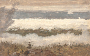 Hudson River School – Clouds from the Catskills C. 1870 — nature and landscape fine art print shown from another angle