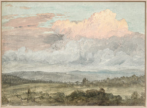 Hudson River School – Clouds, Hudson Valley C. 1870 — nature and landscape fine art print in cool tones at Laurie Yapp Home