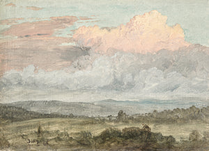Hudson River School – Clouds, Hudson Valley C. 1870 — nature and landscape fine art print shown from another angle
