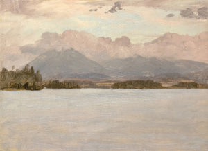 Hudson River School – Lake Katahdin C. 1870 — nature and landscape fine art print shown from another angle
