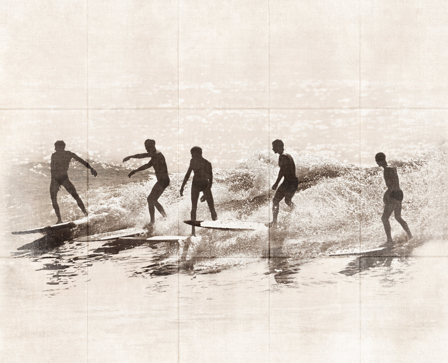 Summer Surf and Sand III C. 1966 — nature and landscape fine art print in neutral tones at Laurie Yapp Home