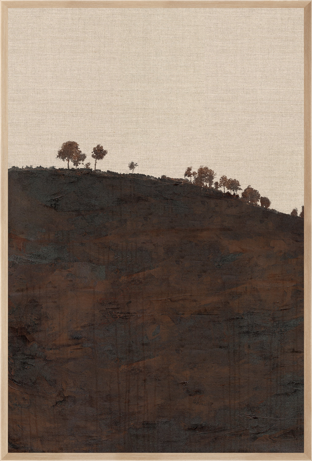 Chestnut Country IV wall art featuring a dark landscape with silhouetted trees on a textured background.