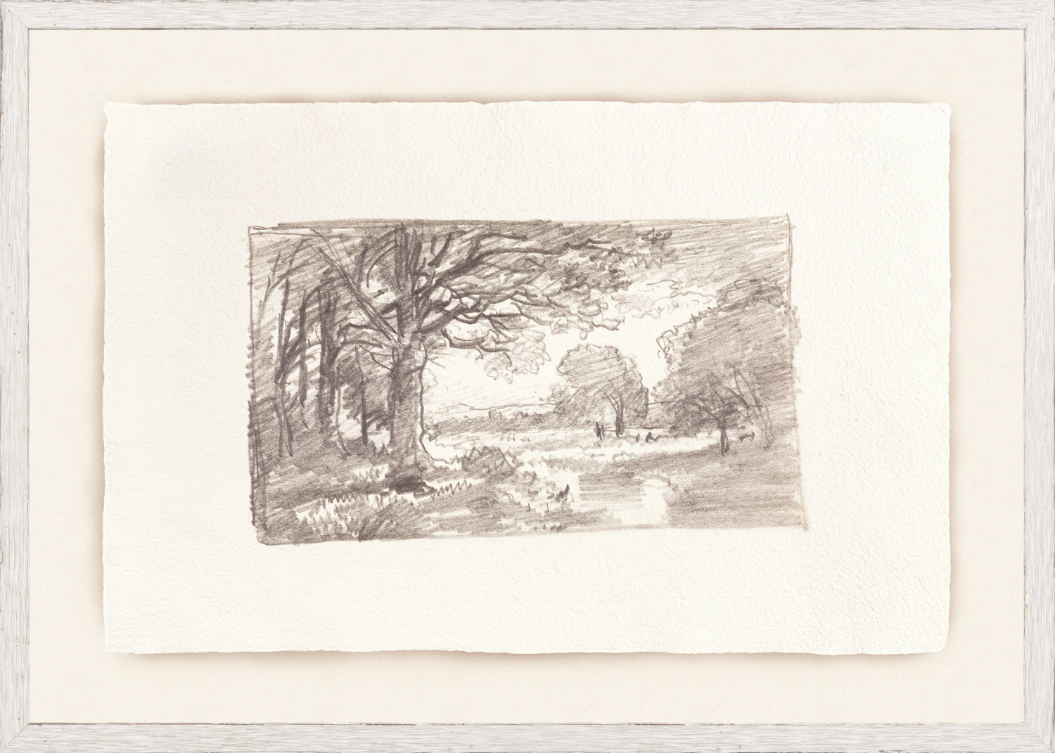 Sketchbook Landscapes II C. 1892 wall art featuring a serene landscape sketch in sepia tones.