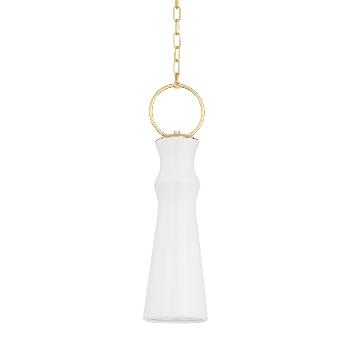 Borden Pendant in aged brass — a Hudson Valley pendant for kitchens, entries, and dining rooms at Laurie Yapp Home.
