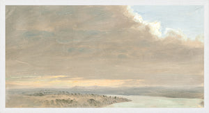 Hudson River School – Sunset, Hudson Valley C. 1870 — nature and landscape fine art print shown from another angle