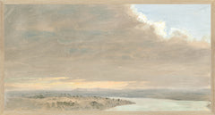 35,5 × 66 cm – Toile contrecollée sur carton, Cadre en bois clair