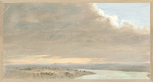 Hudson River School – Sunset, Hudson Valley C. 1870 — nature and landscape fine art print shown from another angle