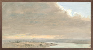 Hudson River School – Sunset, Hudson Valley C. 1870 — nature and landscape fine art print shown from another angle