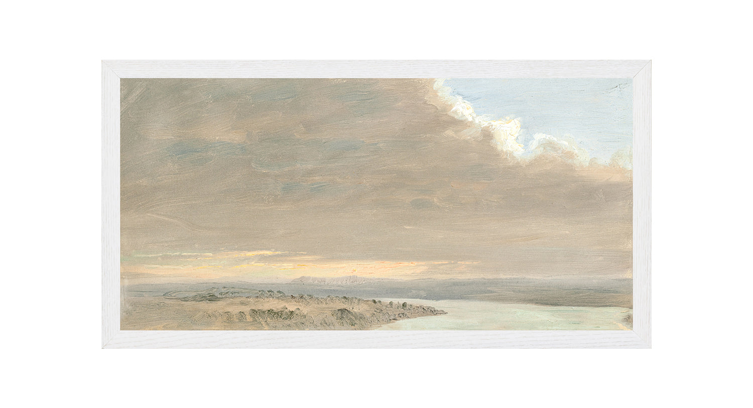 Hudson River School – Sunset, Hudson Valley C. 1870 — nature and landscape fine art print shown from another angle