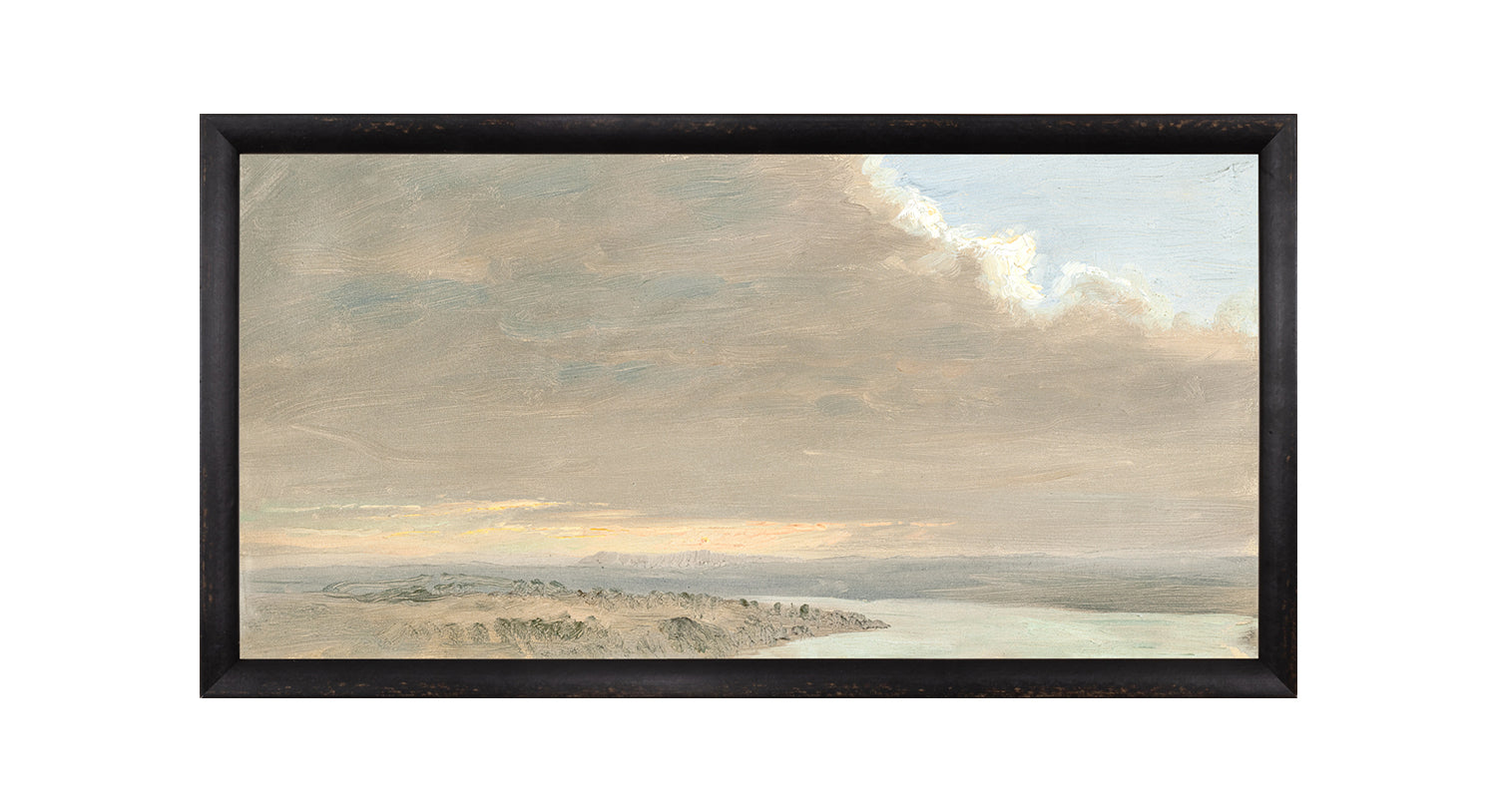 Hudson River School – Sunset, Hudson Valley C. 1870 — nature and landscape fine art print shown from another angle