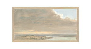 Hudson River School – Sunset, Hudson Valley C. 1870 — nature and landscape fine art print shown from another angle