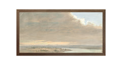 25,4 x 48,26 cm – Toile contrecollée, cadre en bois foncé