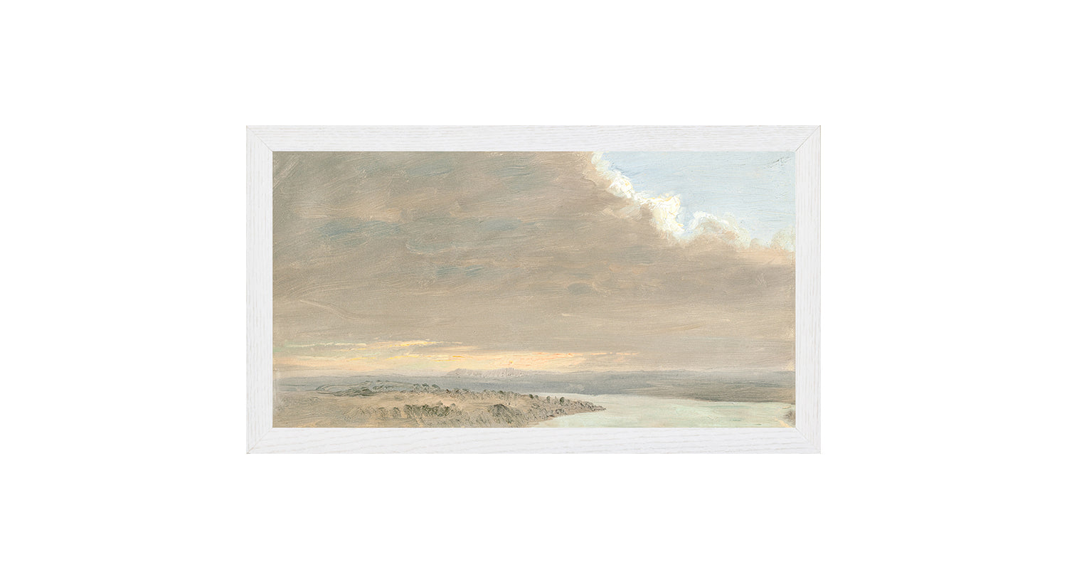 Hudson River School – Sunset, Hudson Valley C. 1870 — nature and landscape fine art print shown from another angle