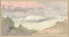 35,6 × 66 cm – Toile sur panneau, cadre en bois clair