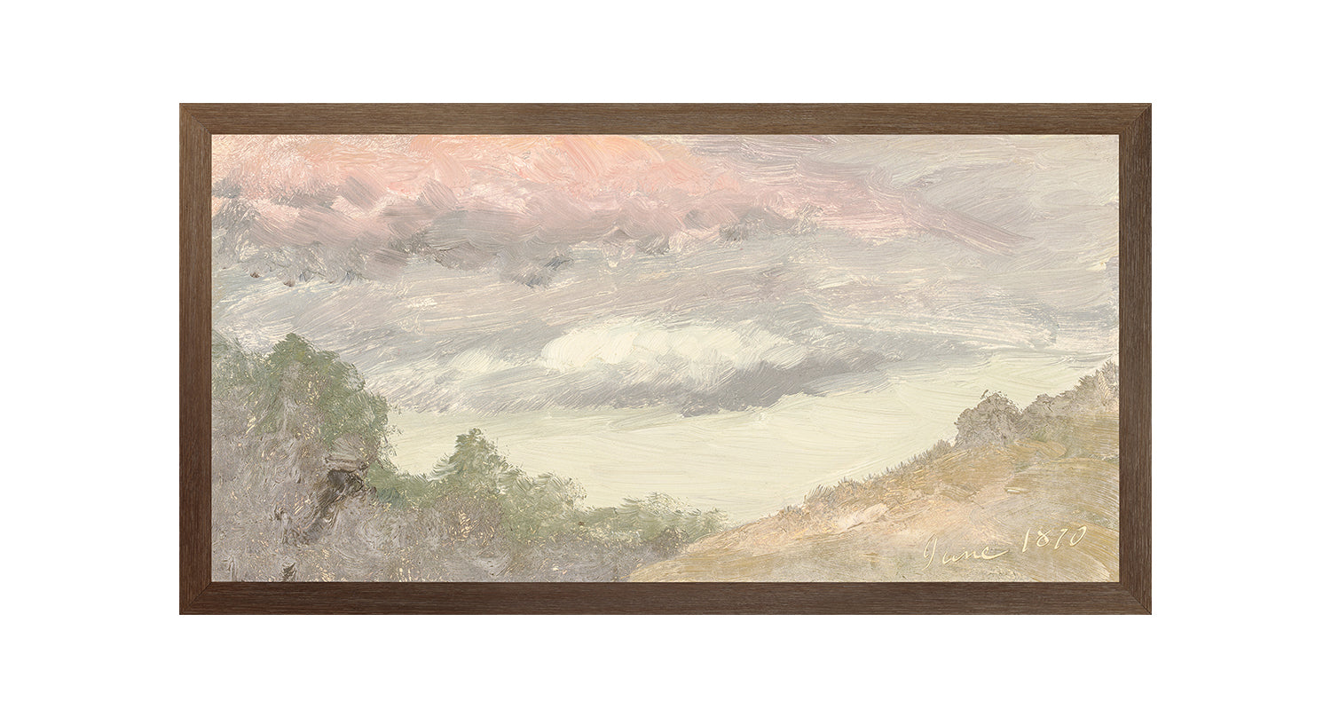 Hudson River School – Clouds Over Church’s Farm C. 1870 — nature and landscape fine art print shown from another angle