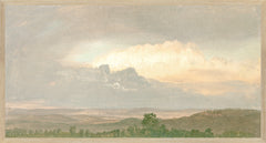 35,5 × 66 cm – Toile contrecollée sur carton, Cadre en bois clair