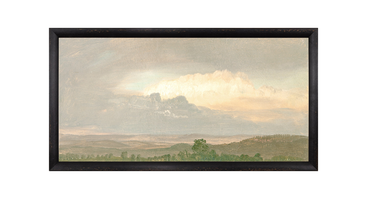 Hudson River School – Clouds Over the Hills C.1865 — nature and landscape fine art print shown from another angle
