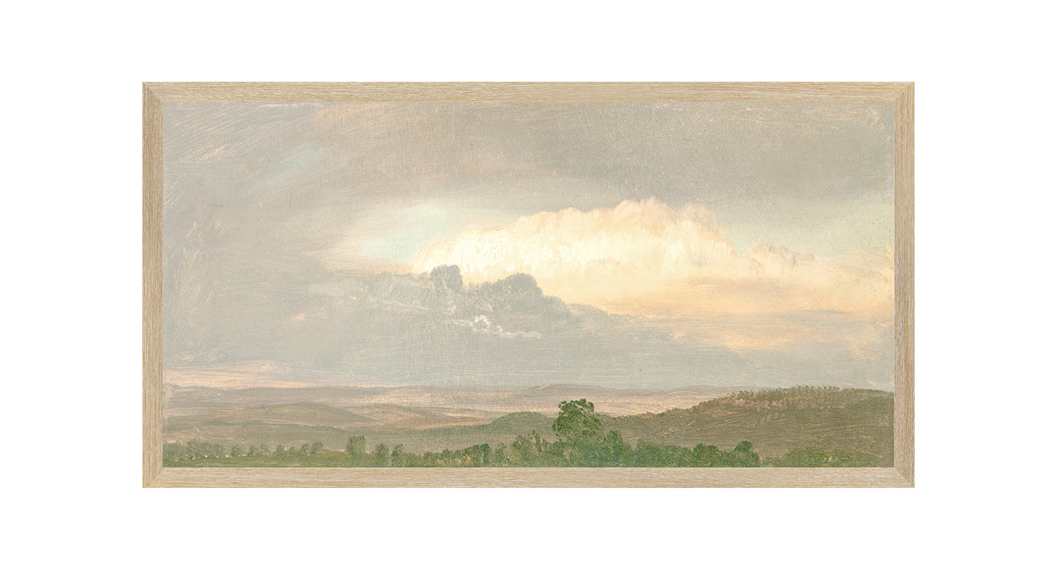 Hudson River School – Clouds Over the Hills C.1865 — nature and landscape fine art print shown from another angle