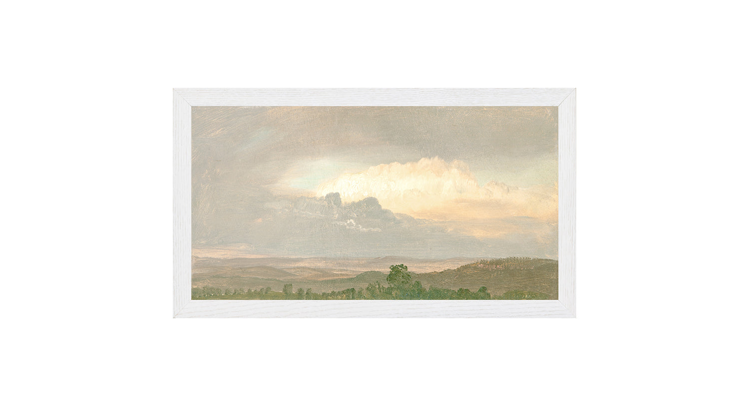 Hudson River School – Clouds Over the Hills C.1865 — nature and landscape fine art print shown from another angle