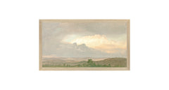 20,32 x 35,56 cm – Toile contrecollée, Cadre en bois clair