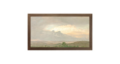 20 × 35 cm – Toile contrecollée, cadre en bois foncé