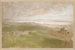 35,5 × 53 cm – Toile contrecollée sur panneau, cadre en bois clair