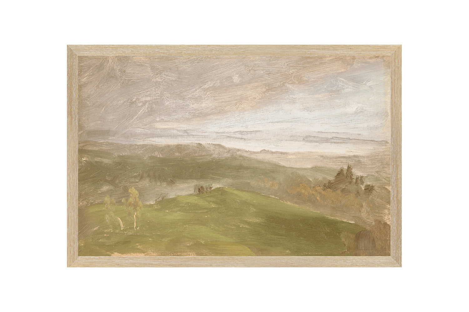 Hudson River School – Summer View, Hudson Valley C. 1870 framed art print, 10 × 15 in