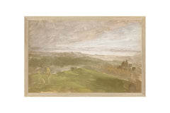25,4 × 38,1 cm – Toile contrecollée sur panneau, cadre en bois clair